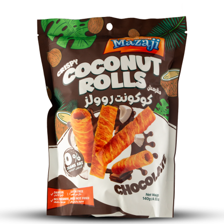 🍫🥥 Mazaji Coconut Rolls – Chocolate